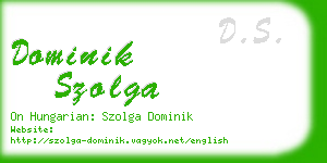 dominik szolga business card